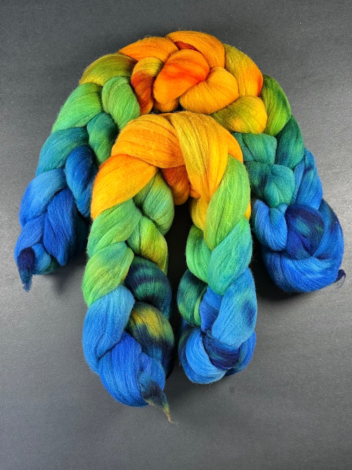 "Peacock of the Walk" Polwarth Combed Top