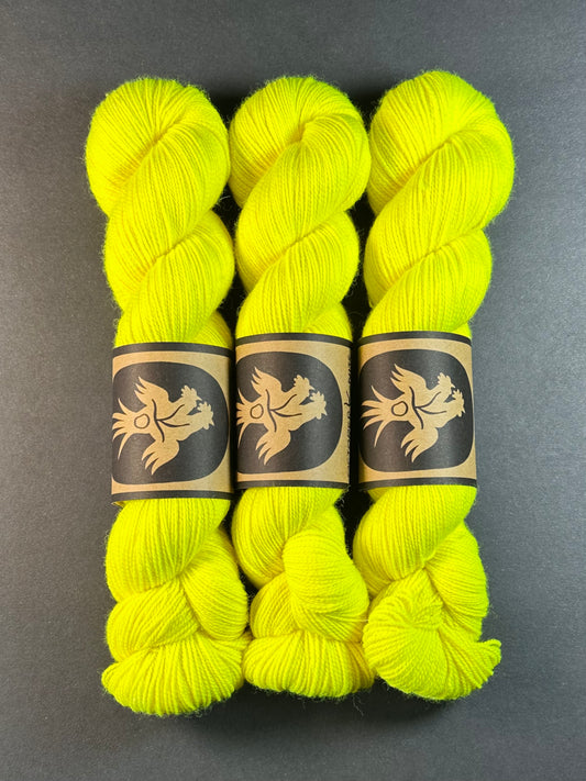 “Yell-OH!” Superwash BFL Helix Sock