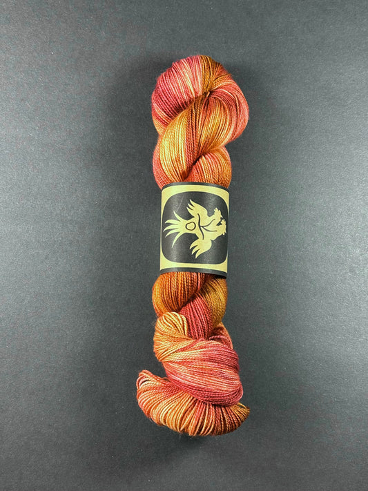 “The Rust of Us” Superwash BFL Helix Sock