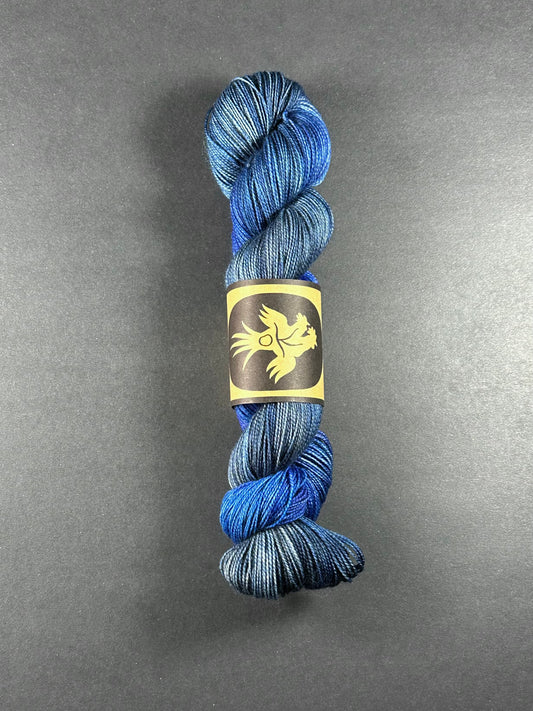 “Denim Jacket” Superwash BFL Helix Sock
