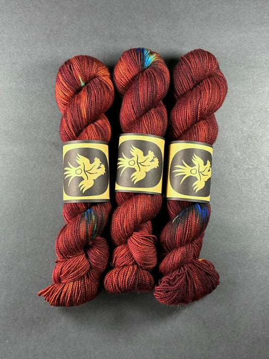 “Silver Lining” Superwash BFL Helix Sock