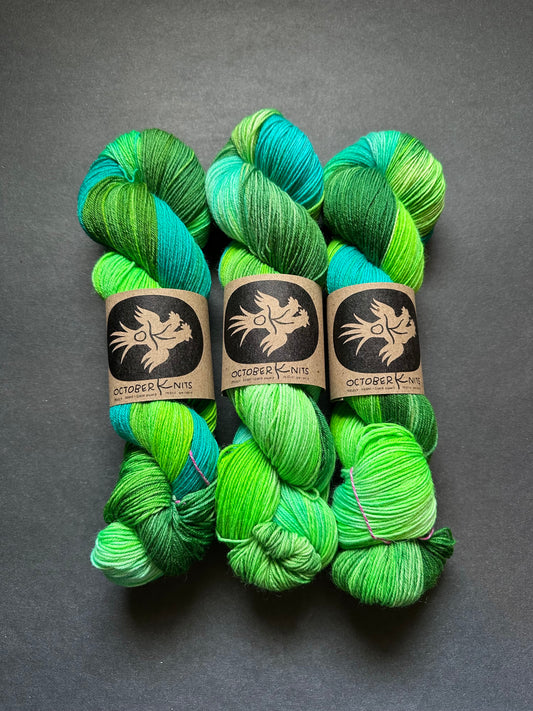 “Bigfoot’s Board Shorts” Superwash BFL 4ply Sock