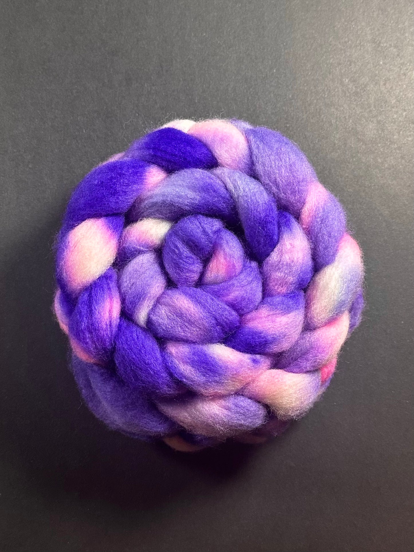 "Broken Violet" BFL Combed Top - Non-Superwash