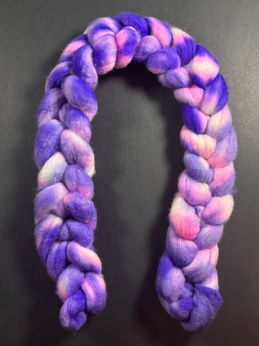 "Broken Violet" BFL Combed Top - Non-Superwash